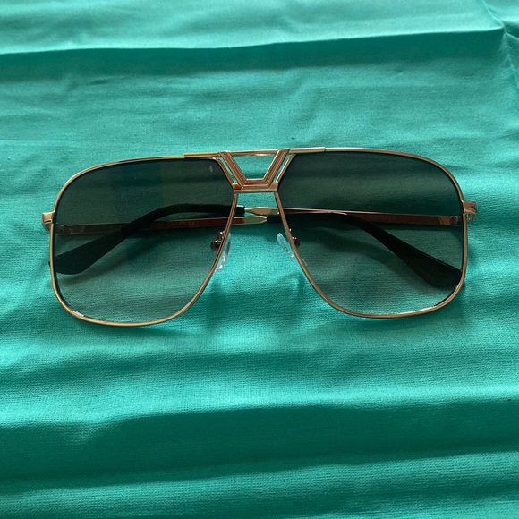 Gold retro gradient men sunglass - Picture 2 of 5
